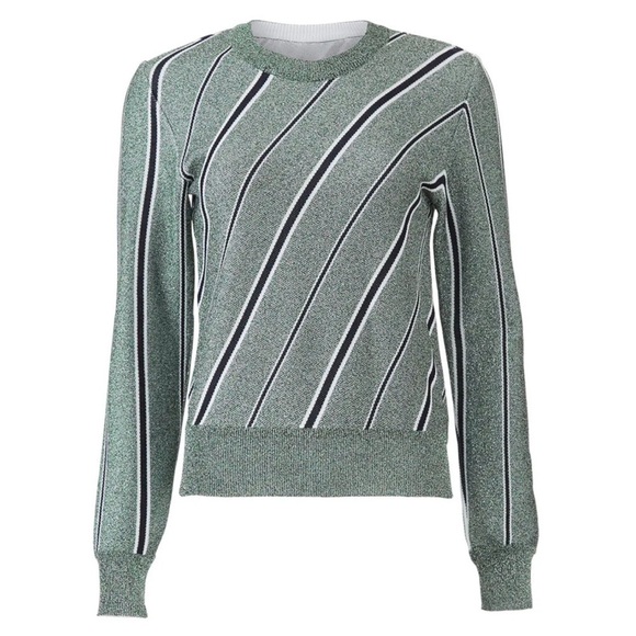 Cedric Charlier Striped Lurex Sweater Small - Picture 3 of 9